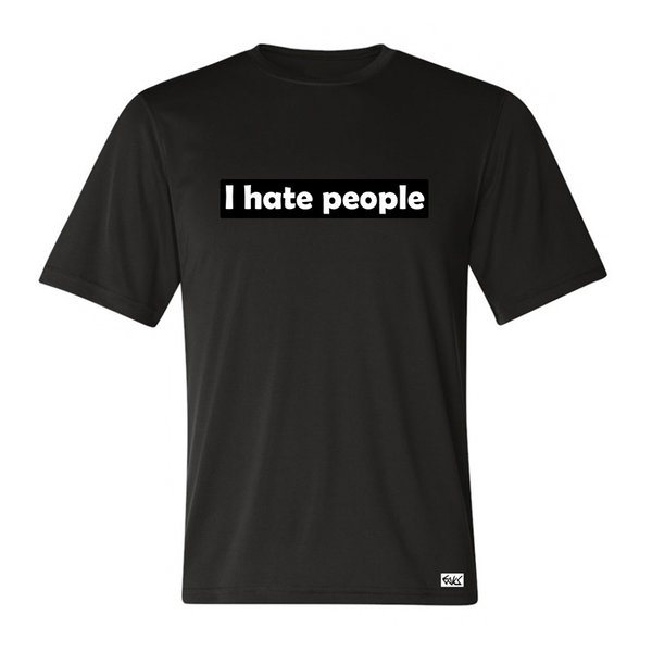 EAKS® Herren T-Shirt "I hate people" Spruchshirt Fun Kult Shirt Ich hasse Menschen Spruch Shirt
