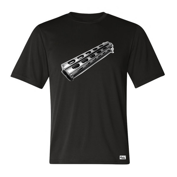 EAKS® Herren T-Shirt "Motiv: BUTTERFLY KNIFE" Messer Hardcore-Style Hip Hop Gangster Rap Waffenshirt