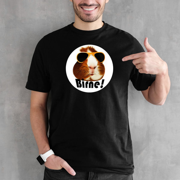 EAKS® Herren T-Shirt "Funny Guinea Pig - Birne!"