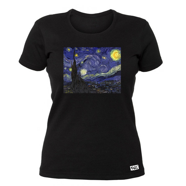 EAKS® Damen T-Shirt "Vincent van Gogh - Sternennacht"