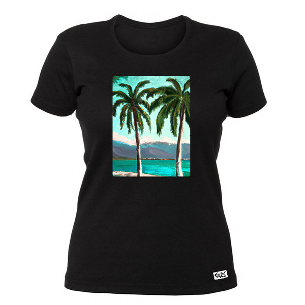 EAKS® Damen T-Shirt "Palmenstrand"