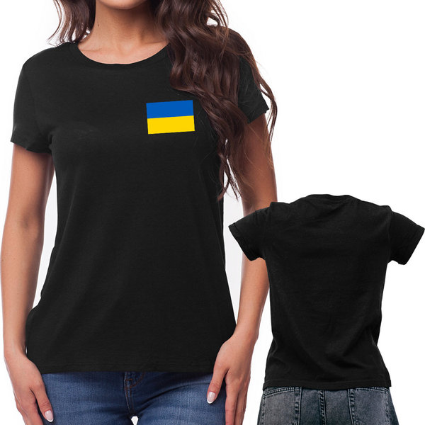 EAKS® Damen T-Shirt "Ukraine Flagge"