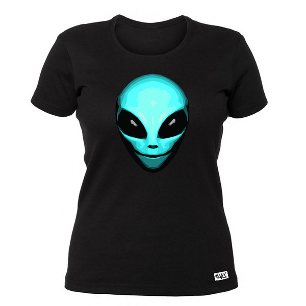 EAKS® Damen T-Shirt "Blue, Green, Red... Alien"