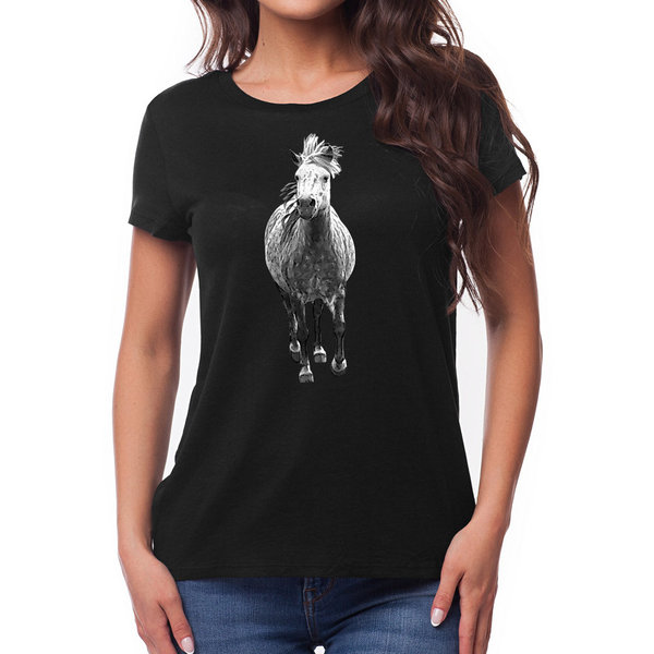 EAKS® Damen T-Shirt "Pferd / Horse" (Schimmel)
