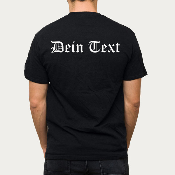 EAKS® Herren T-Shirt mit Wunschtext (altdeutsch / alte Schriftart)